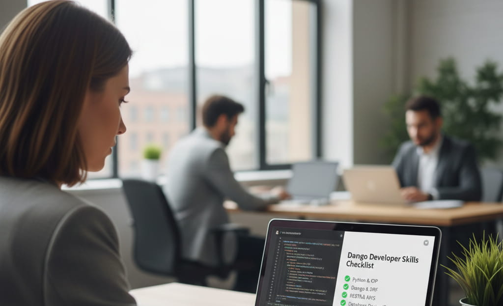 Hiring manager evaluating Django developer skills, experience, and project portfolio