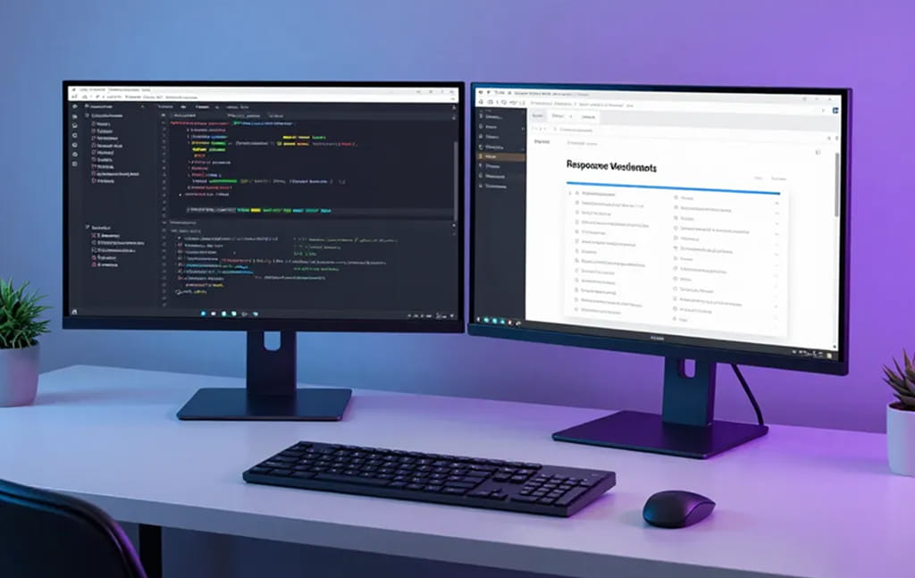 Professional web developer building modern websites in 2026