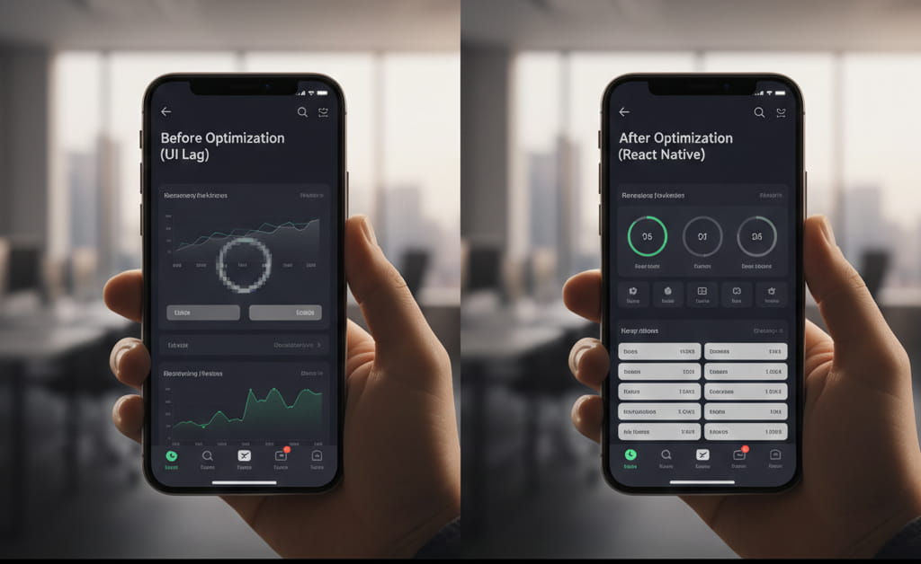 Mobile app performance improvement using React Native development