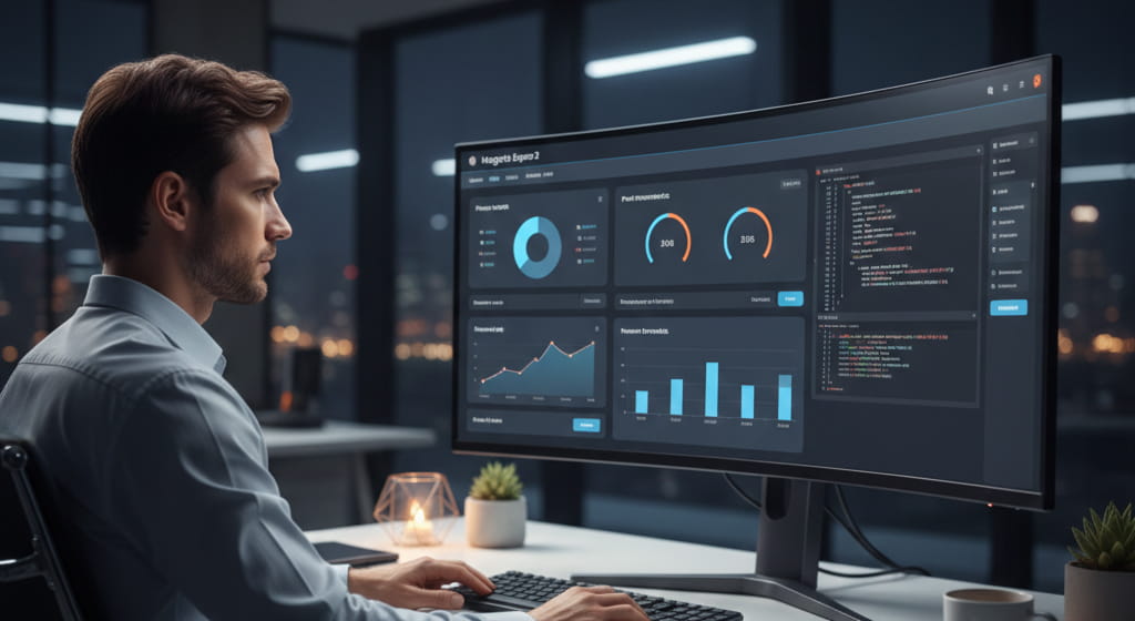 Magento expert developing and optimizing a Magento 2 eCommerce website in 2026