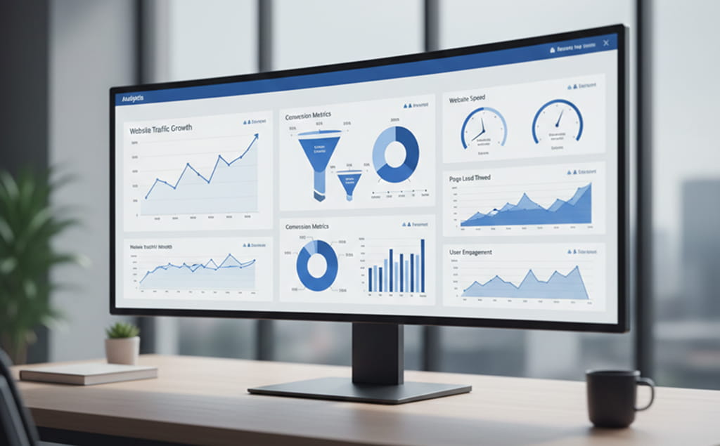 Website performance and conversion metrics after hiring a professional web developer