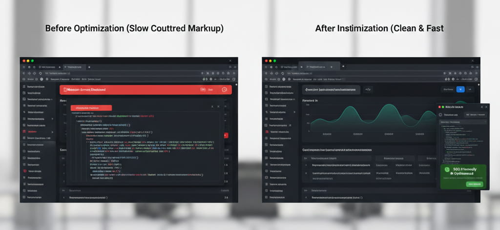 Website improvement through clean and optimized HTML structure