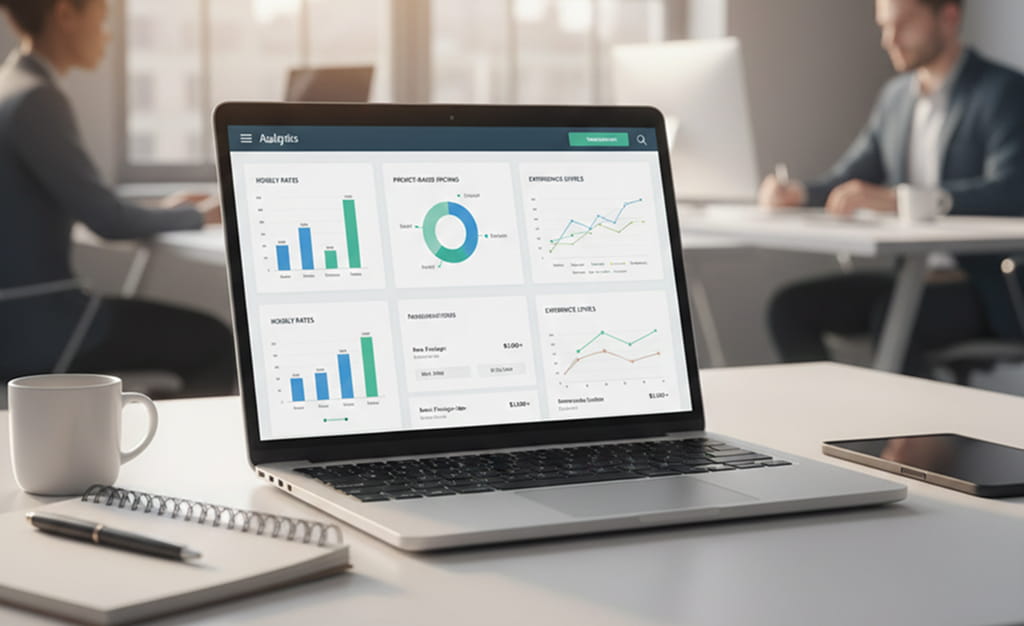 JavaScript developer pricing comparison showing hourly and project-based costs